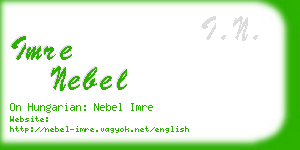 imre nebel business card
